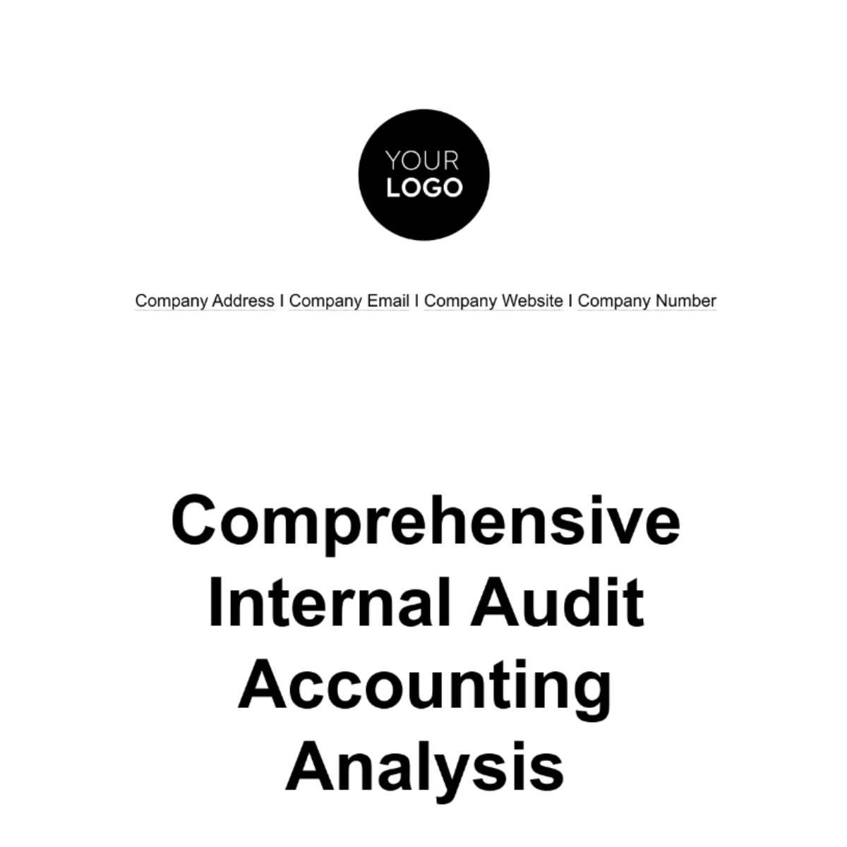 Comprehensive Internal Audit Accounting Analysis Template Edit Online