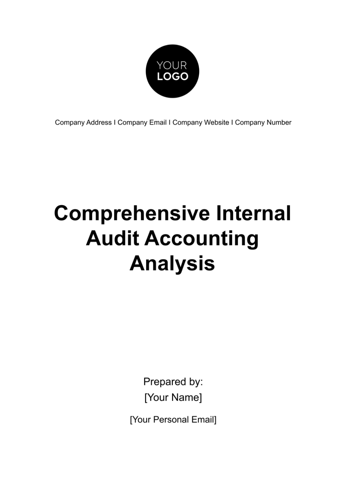 Comprehensive Internal Audit Accounting Analysis Template