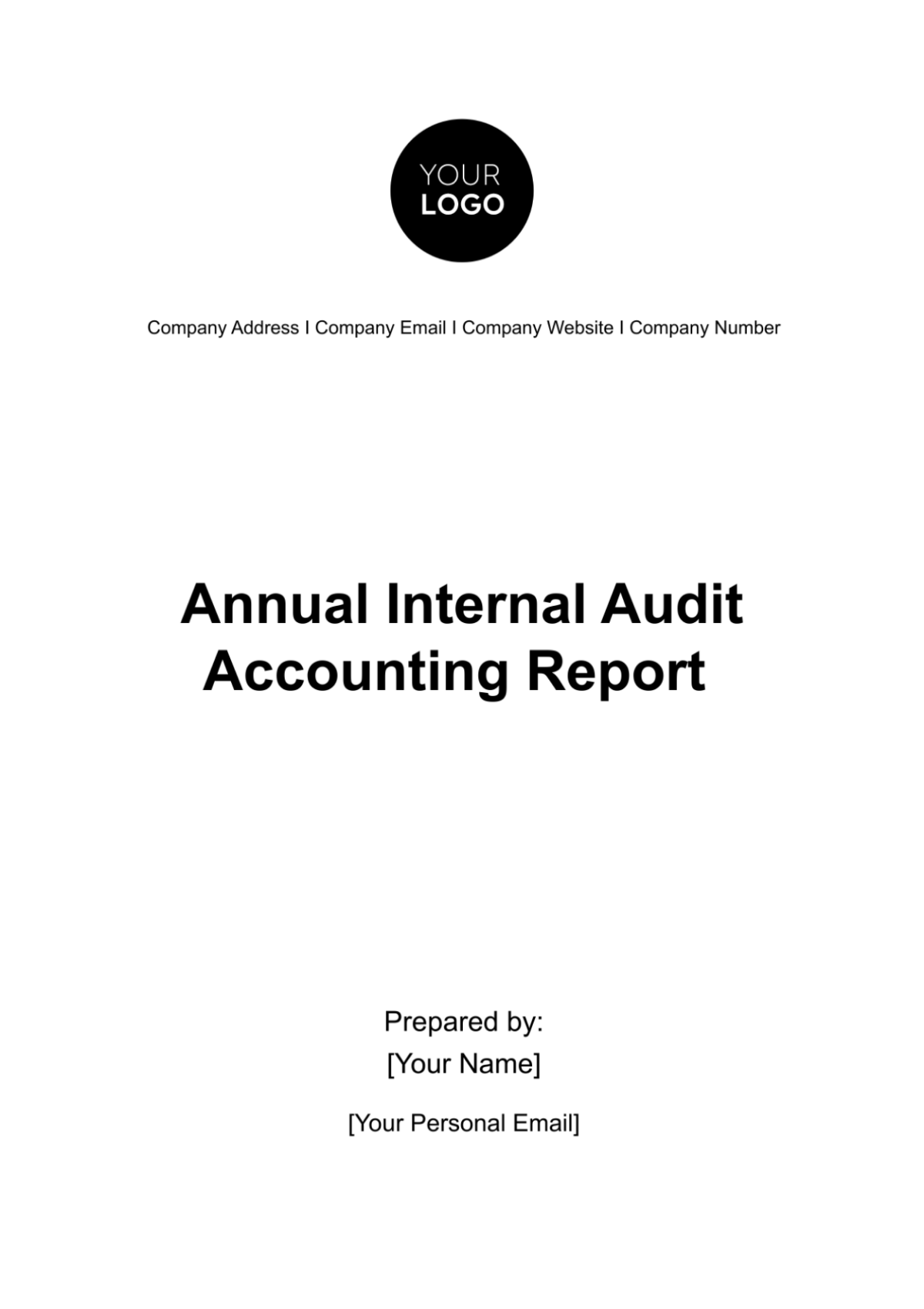 Annual Internal Audit Accounting Report Template