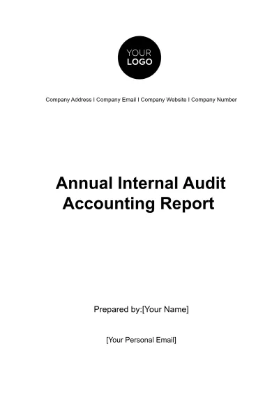 Free Annual Internal Audit Accounting Report Template to Edit Online