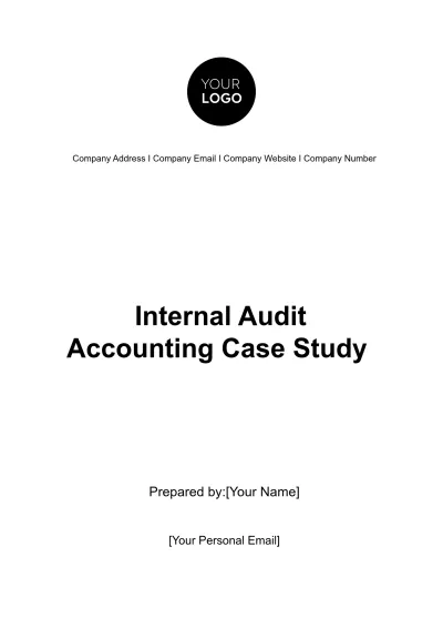 Free Internal Audit Accounting Case Study Template to Edit Online