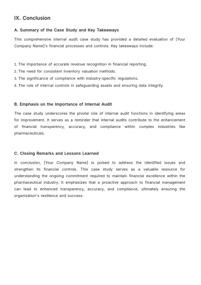Free Internal Audit Accounting Case Study Template to Edit Online