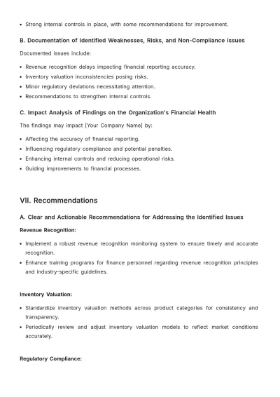 Free Internal Audit Accounting Case Study Template to Edit Online