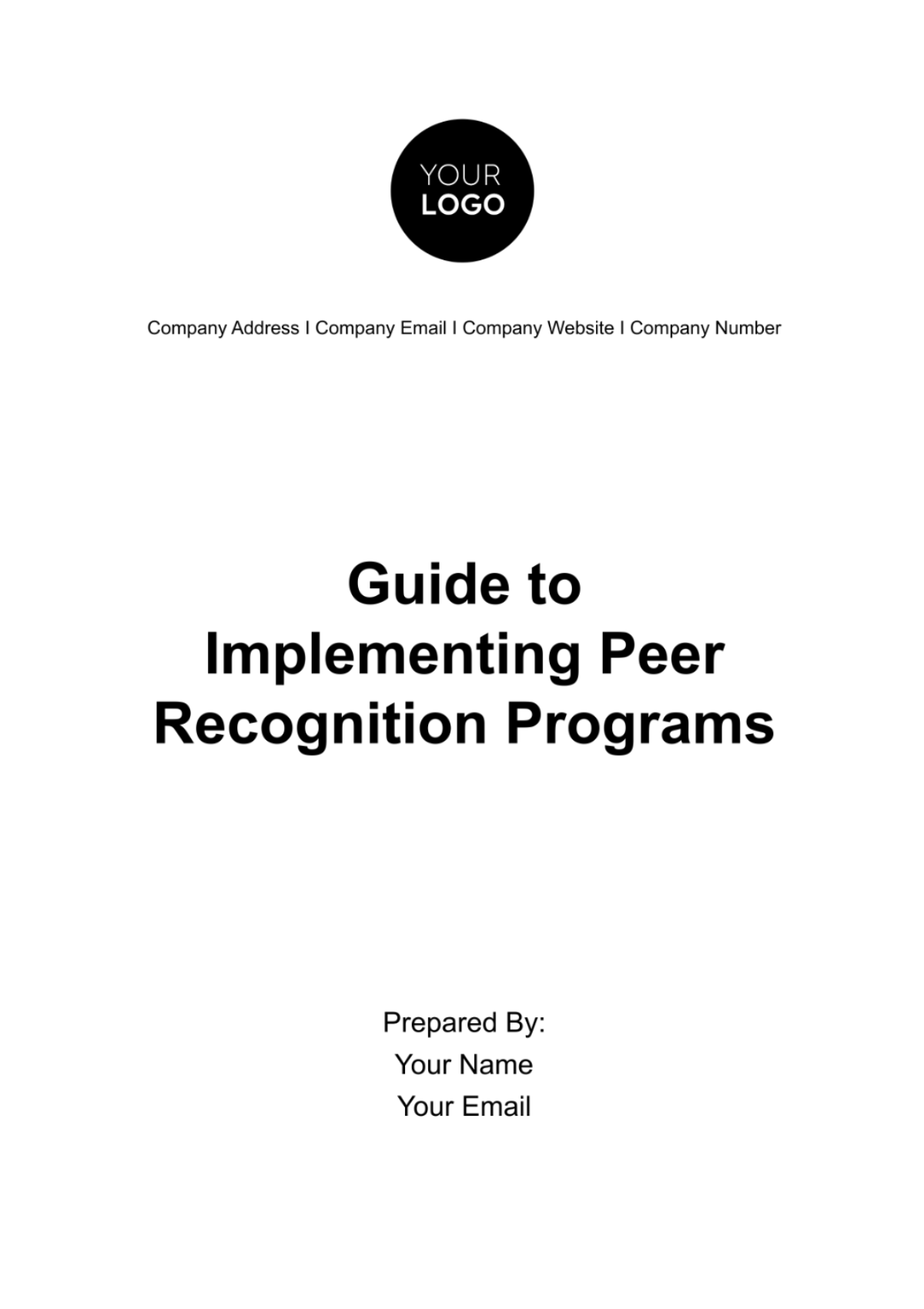 Guide to Implementing Peer Recognition Programs HR Template - Edit Online & Download