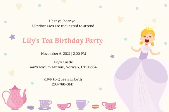 Princess Tea Party Invitation Template.jpe