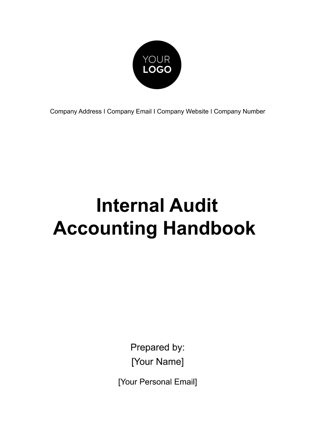 Internal Audit Accounting Handbook Template