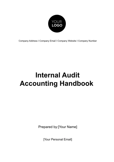Free Internal Audit Accounting Handbook Template to Edit Online