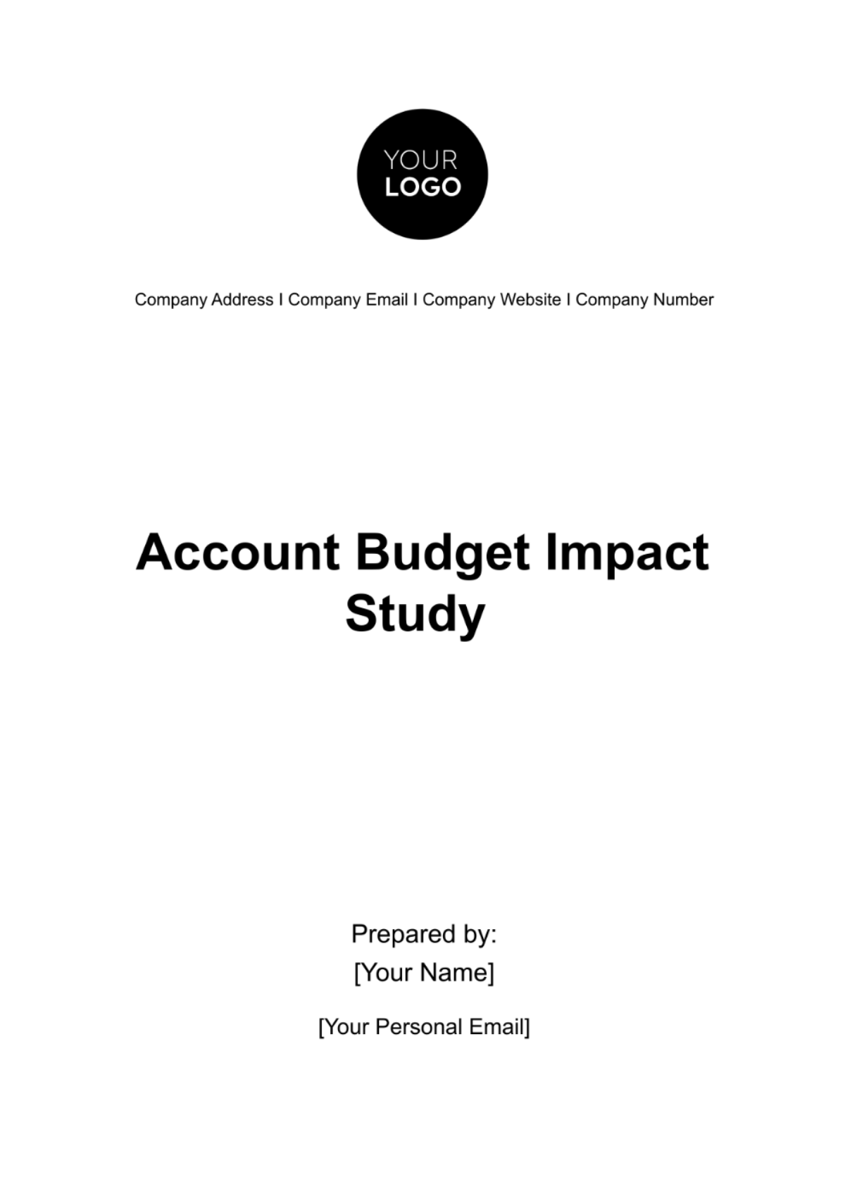 Account Budget Impact Study Template