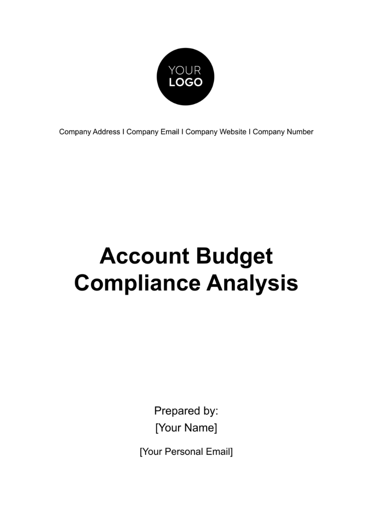 Account Budget Compliance Analysis Template
