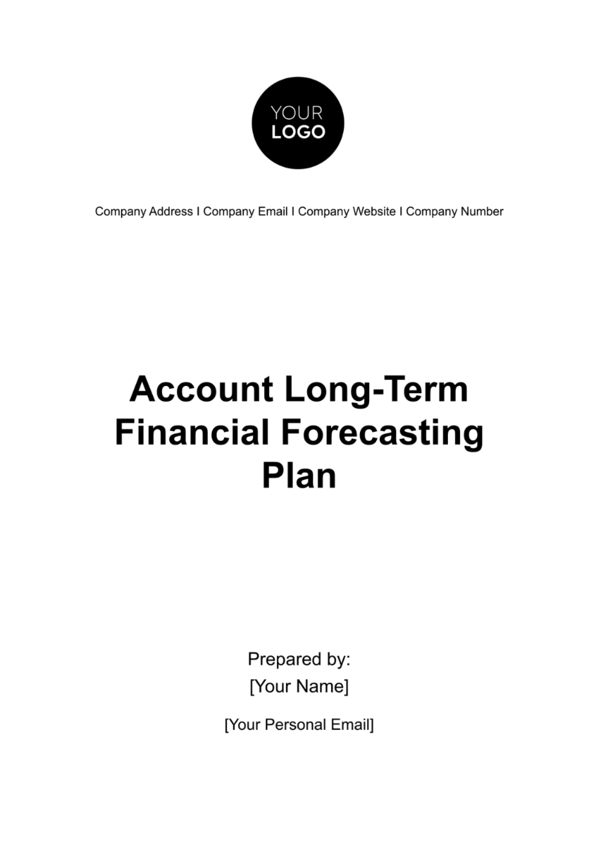 Account Long-Term Financial Forecasting Plan Template