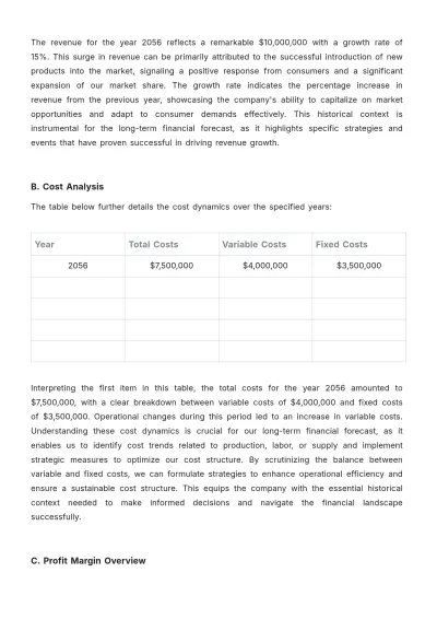 Free Account Long-Term Financial Forecasting Plan Template to Edit Online