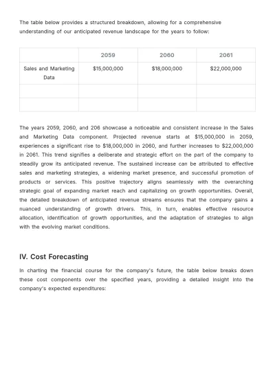 Free Account Long-Term Financial Forecasting Plan Template to Edit Online