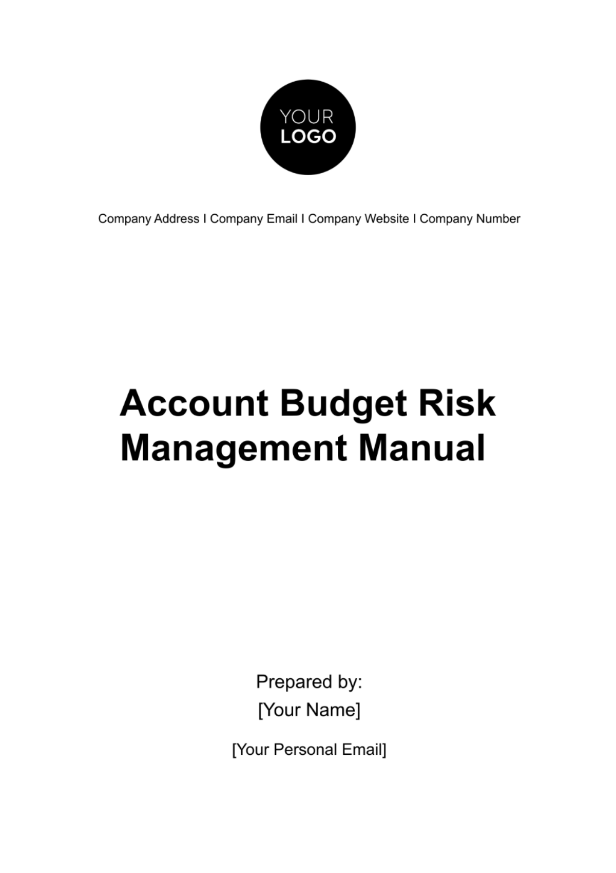 Account Budget Risk Management Manual Template