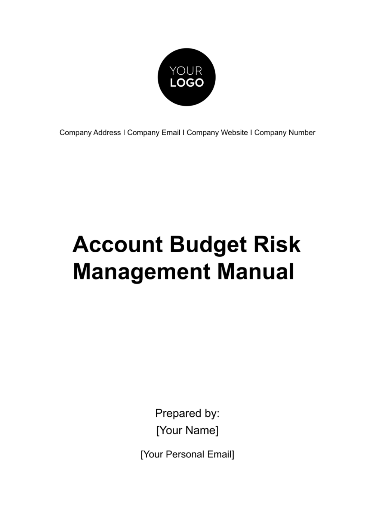 Account Budget Risk Management Manual Template