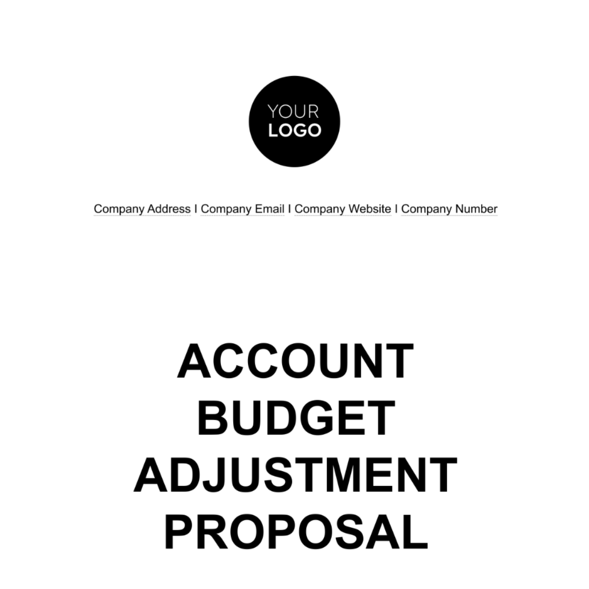 Account Budget Adjustment Proposal Template