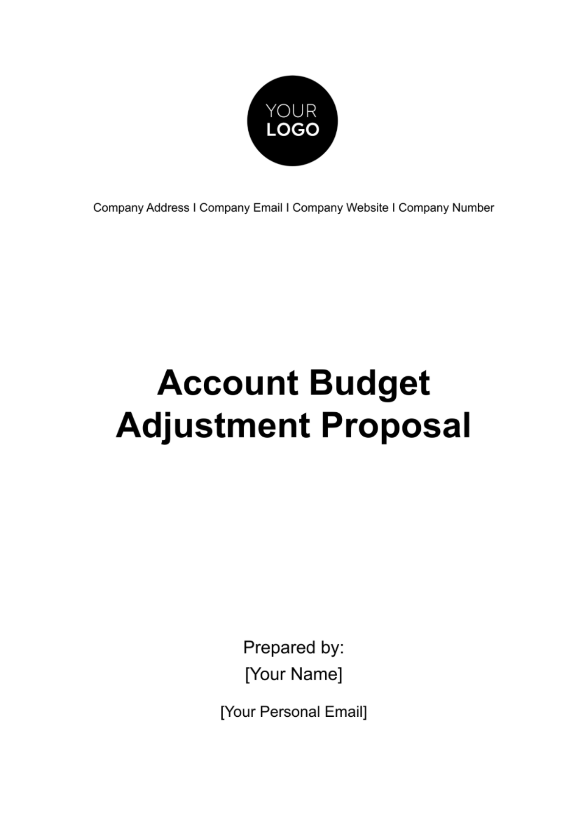 Account Budget Adjustment Proposal Template