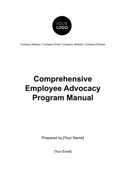 Free Comprehensive Employee Advocacy Program Manual HR Template to Edit Online