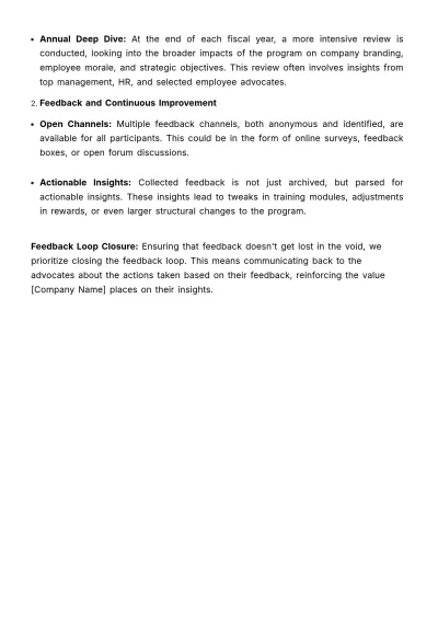 Free Comprehensive Employee Advocacy Program Manual HR Template to Edit Online