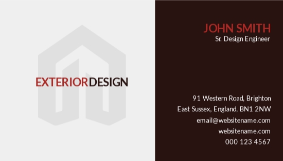 Exterior Design Business Card Template