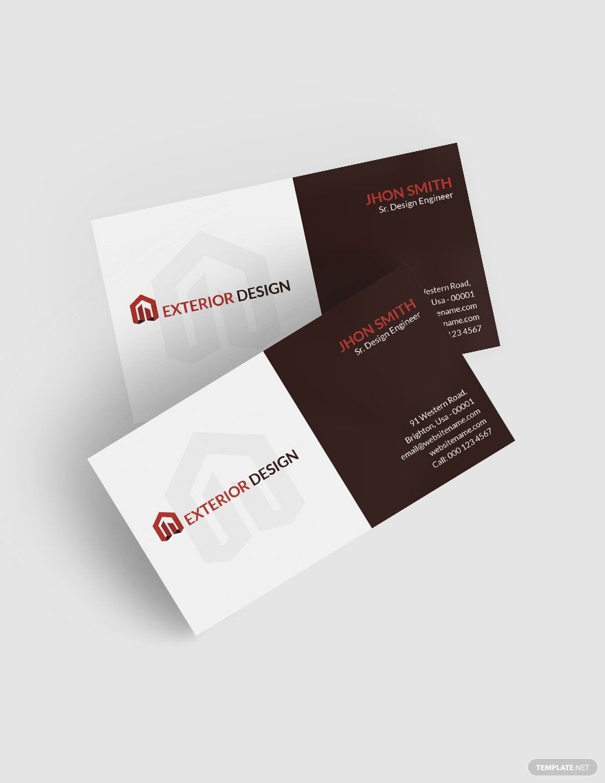 Exterior Design Business Card Template