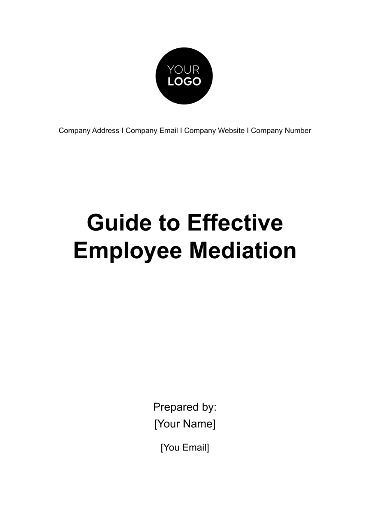 Guide to Effective Employee Mediation HR Template