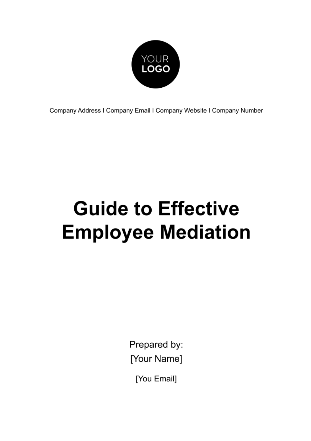 Guide to Effective Employee Mediation HR Template - Edit Online & Download