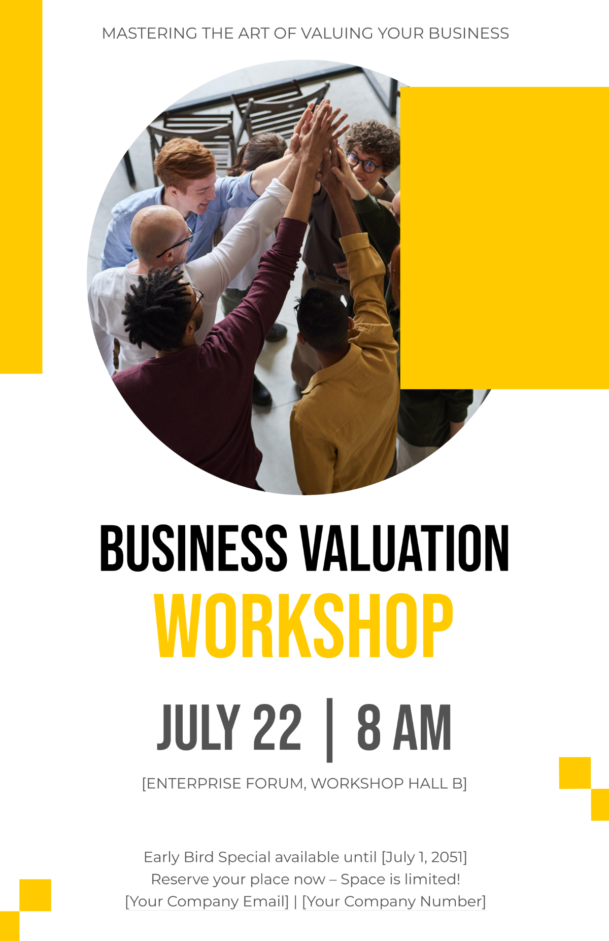Business Valuation Workshop Poster