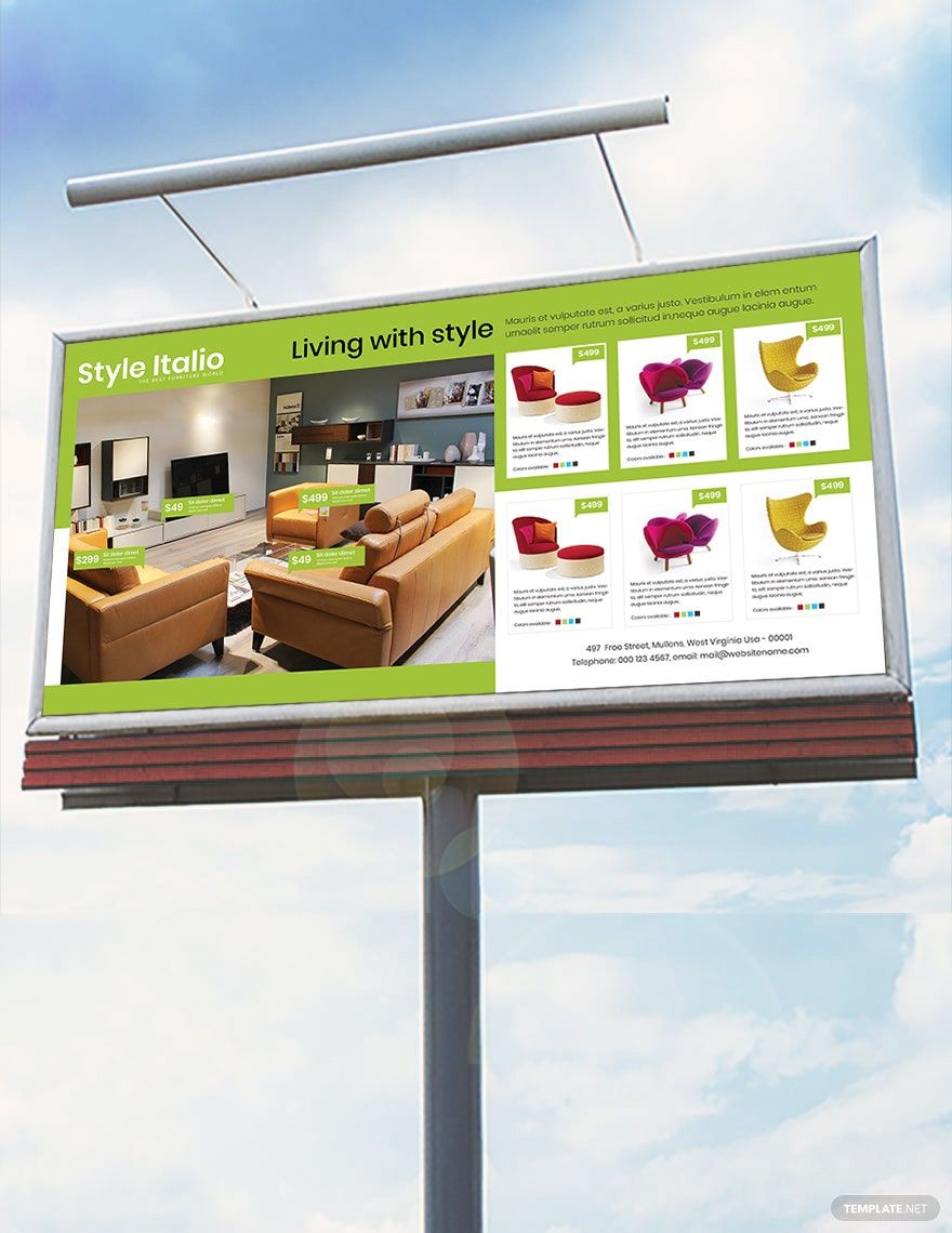 Furniture Store Billboard Template