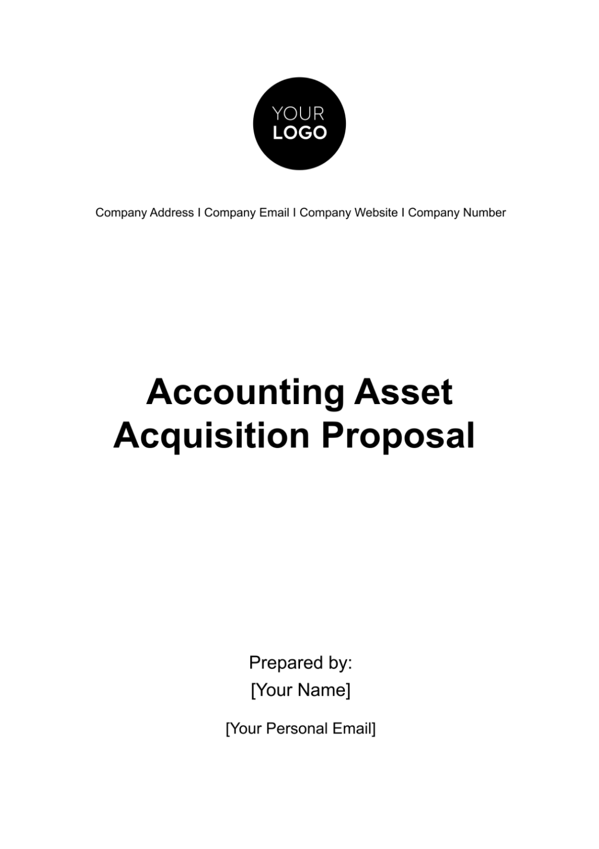 Free Accounting Asset Acquisition Proposal Template
