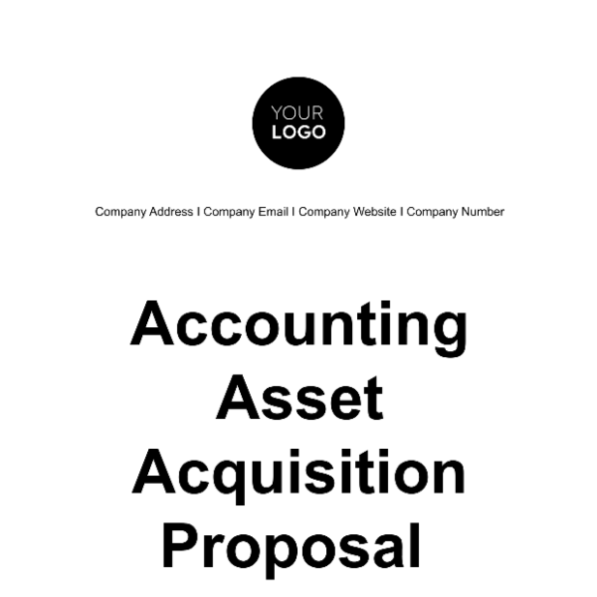 Accounting Asset Acquisition Proposal Template