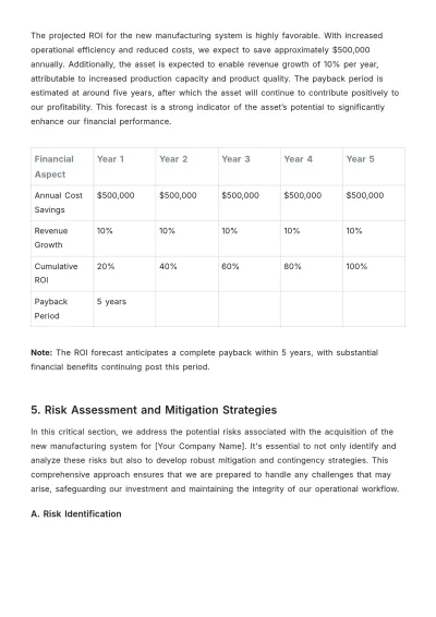 Free Accounting Asset Acquisition Proposal Template to Edit Online