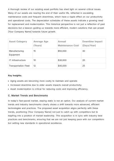Free Accounting Asset Acquisition Proposal Template to Edit Online