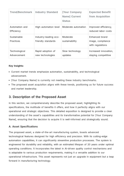 Free Accounting Asset Acquisition Proposal Template to Edit Online