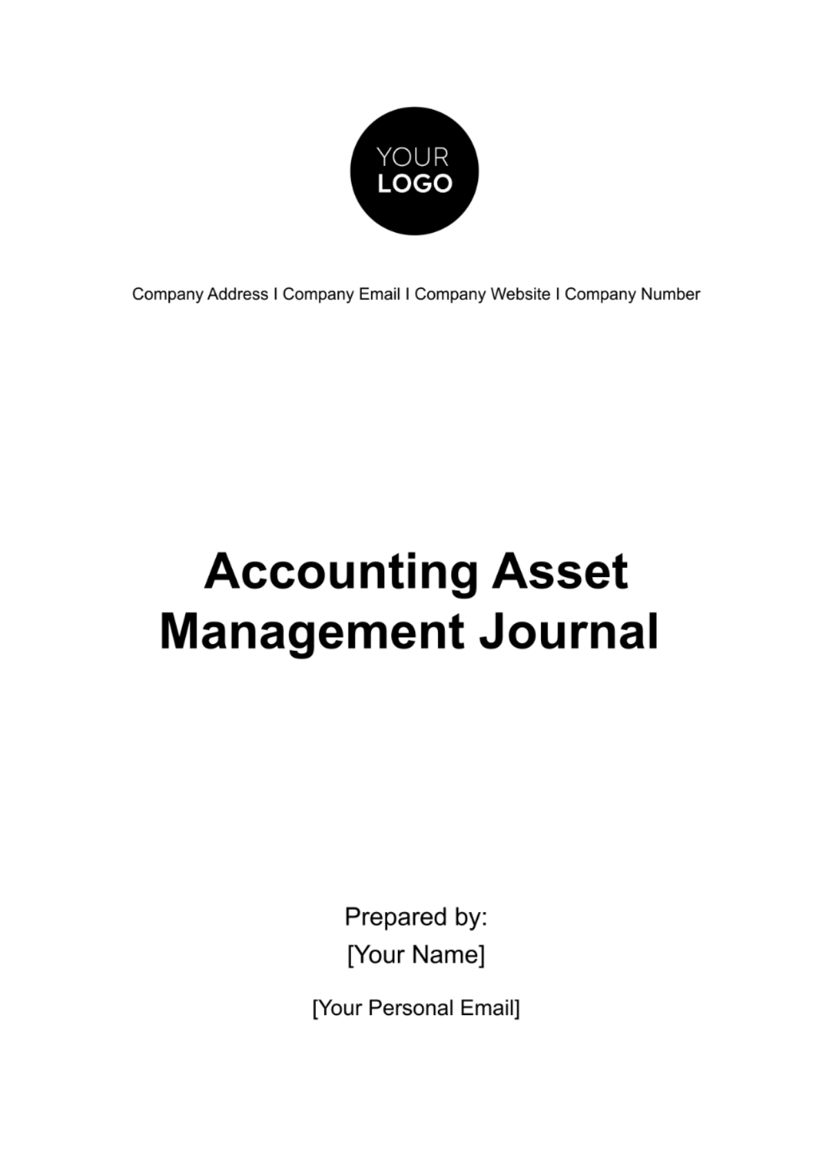 Free Accounting Asset Management Journal Template