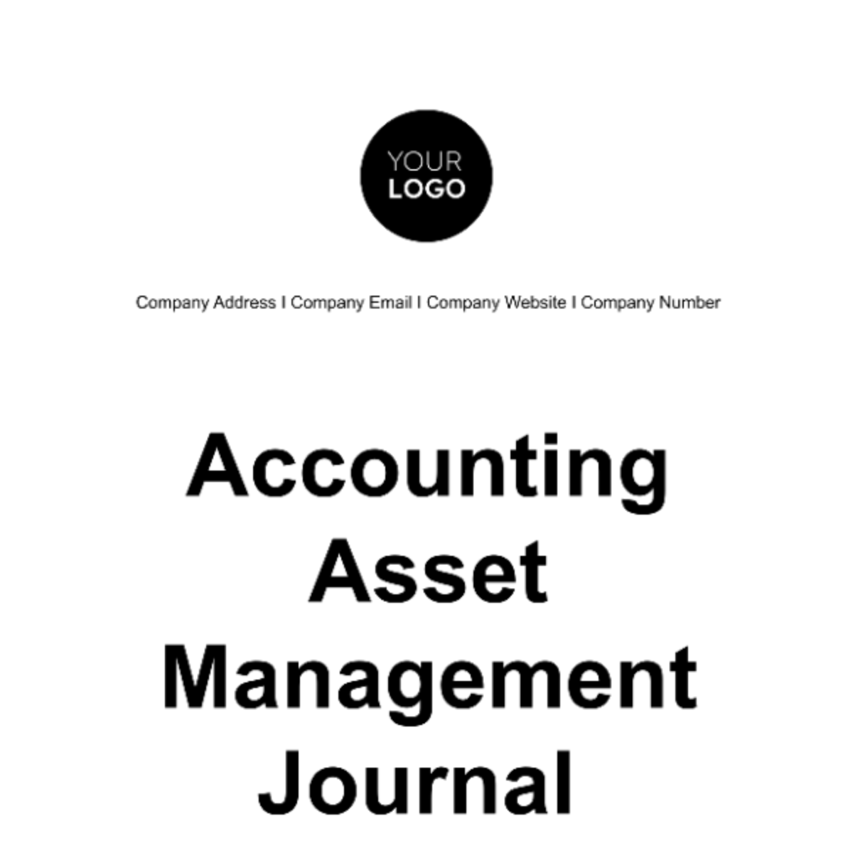 Accounting Asset Management Journal Template