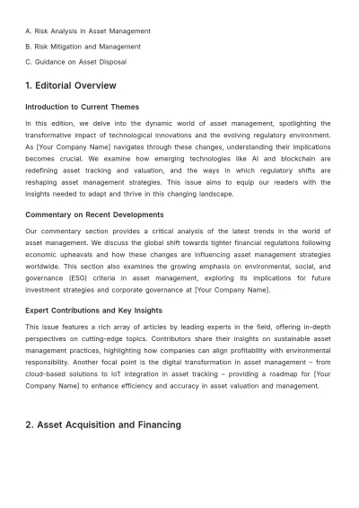 Free Accounting Asset Management Journal Template to Edit Online
