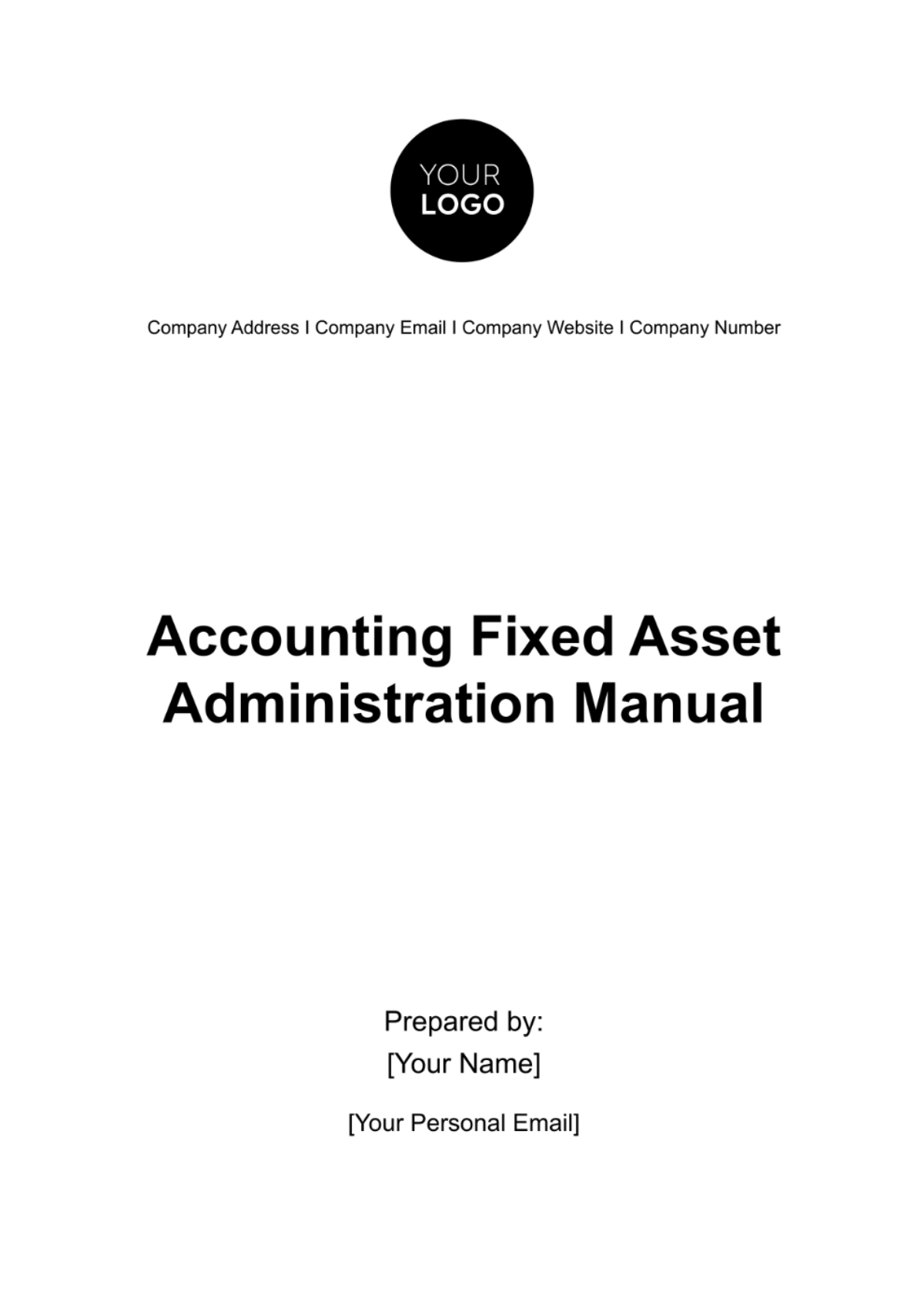 Free Accounting Fixed Asset Administration Manual Template