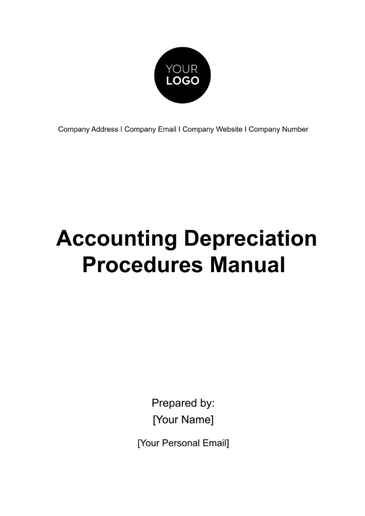 Free Accounting Depreciation Procedures Manual Template
