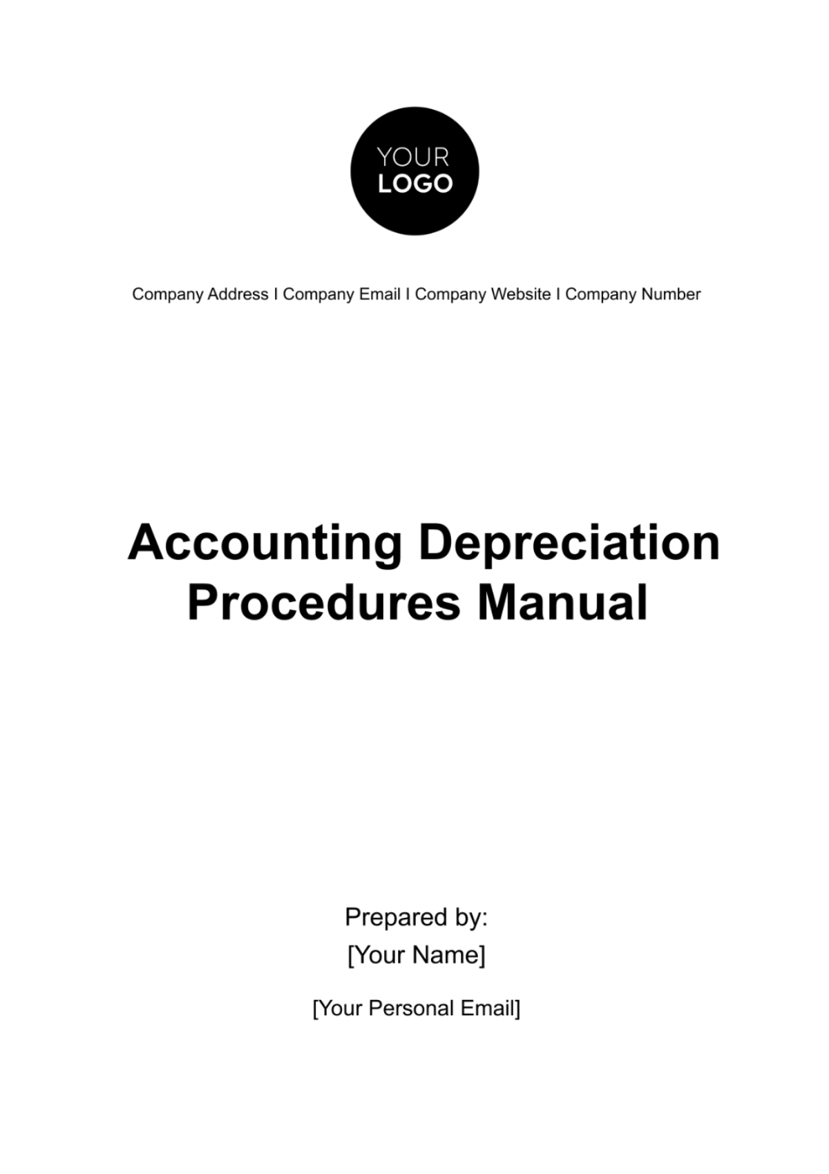 Accounting Depreciation Procedures Manual Template - Edit Online & Download