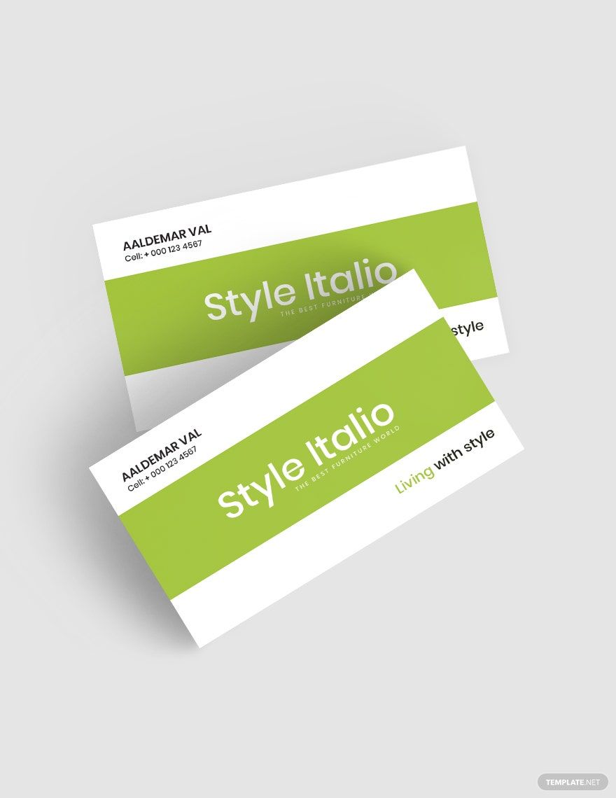 Furniture Store Business Card Template
