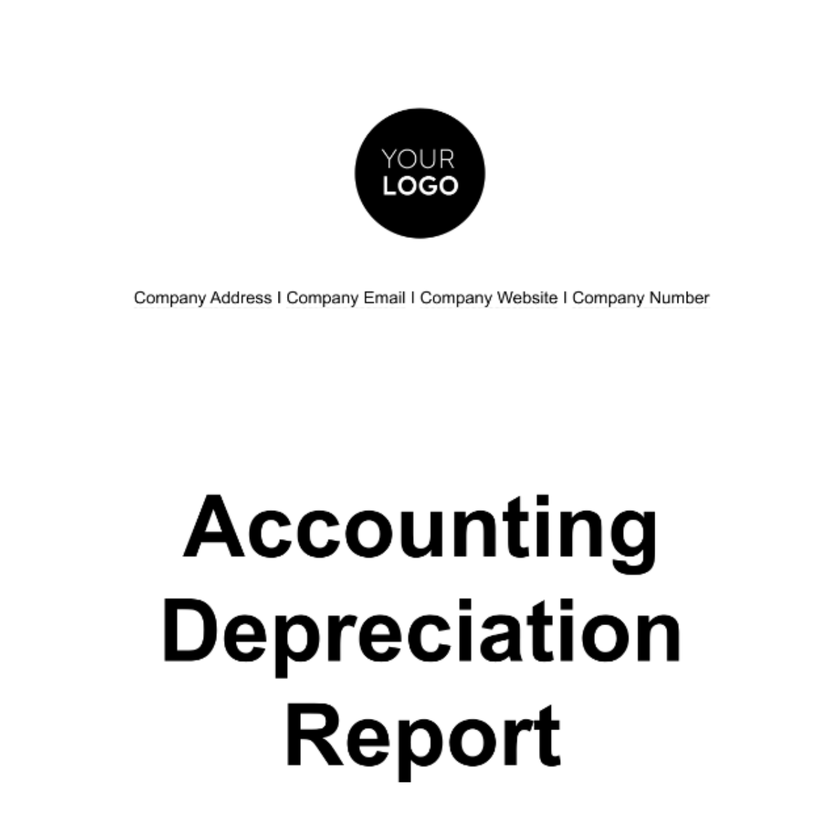 Accounting Depreciation Report Template