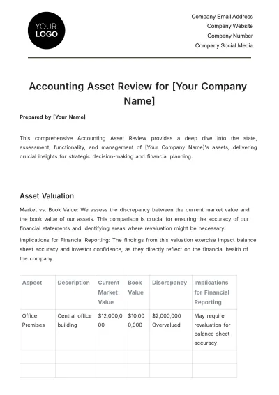 Free Accounting Asset Review Template to Edit Online