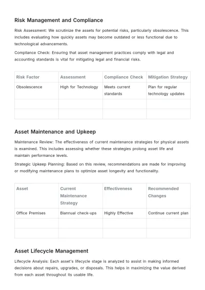 Free Accounting Asset Review Template to Edit Online