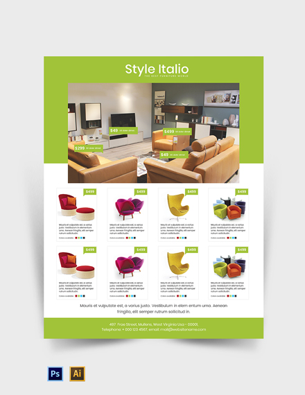 Free Furniture Store Flyer Template Psd Illustrator Template Net