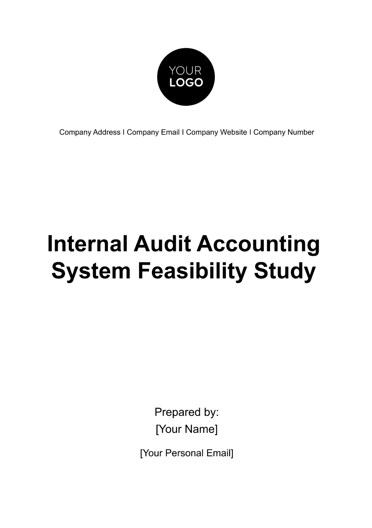 Internal Audit Accounting System Feasibility Study Template