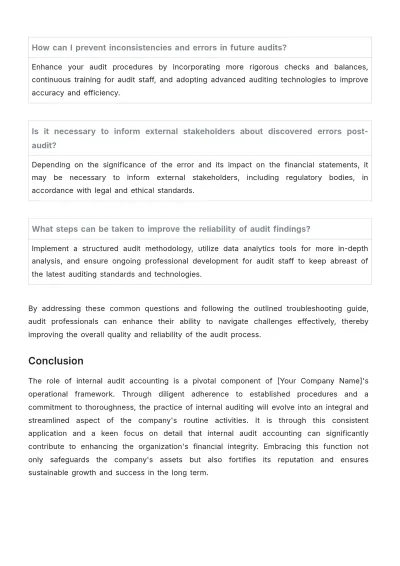 Free In-Depth Internal Audit Accounting Guide Template to Edit Online