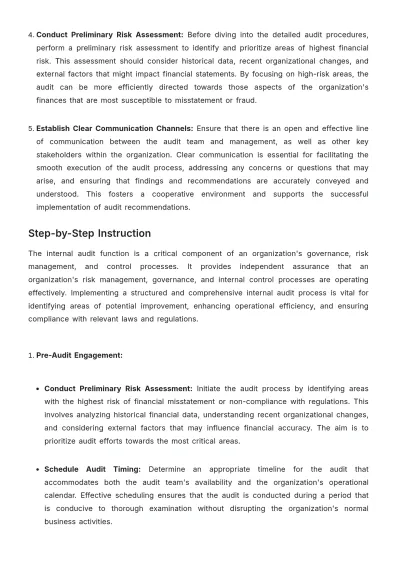 Free In-Depth Internal Audit Accounting Guide Template to Edit Online