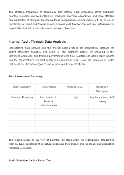 Free In-Depth Internal Audit Accounting Guide Template to Edit Online