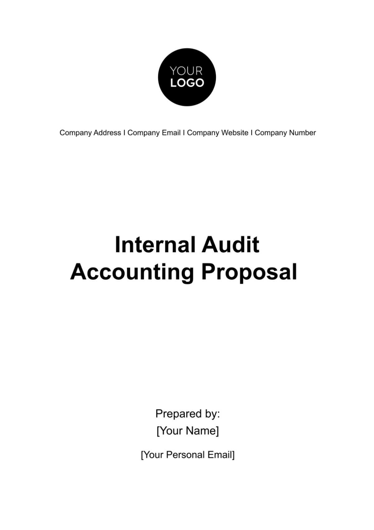Internal Audit Accounting Proposal Template