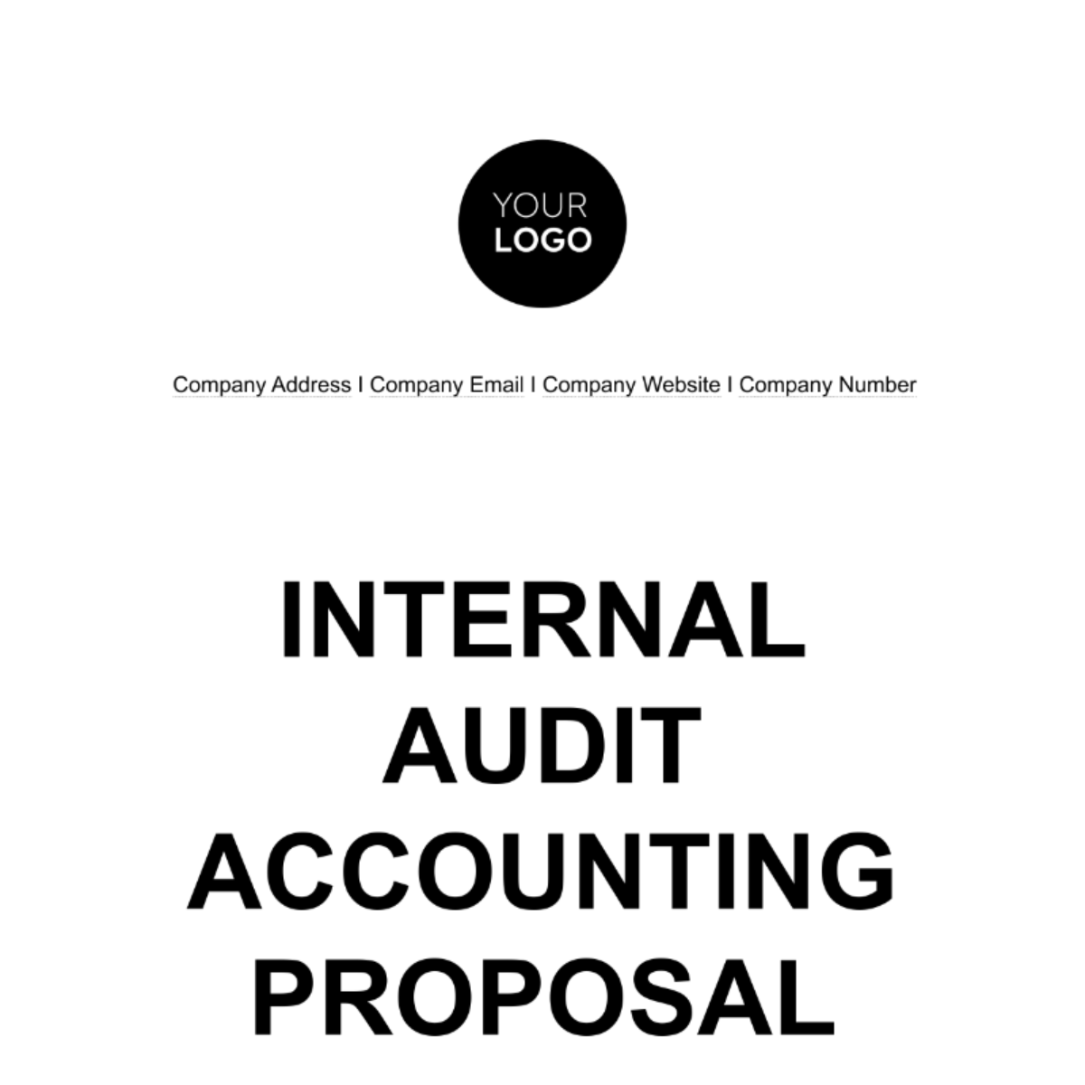 Internal Audit Accounting Proposal Template